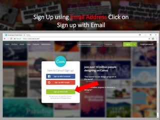 Sign Up using Email Address Click on
Sign up with Email
 