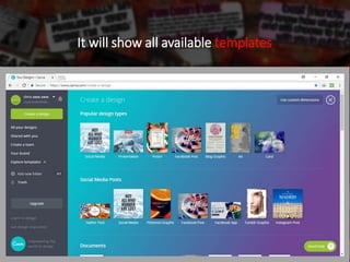 It will show all available templates
 