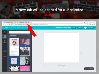 A new tab will be opened for our selected
design
 