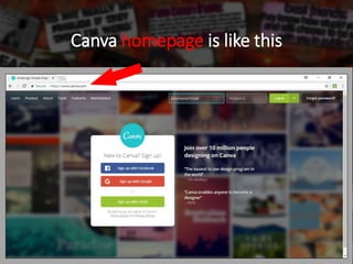 Canva homepage is like this
 