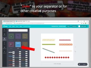 “Lines” as your separator or for
other creative purposes
 
