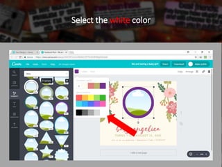 Select the white color
 