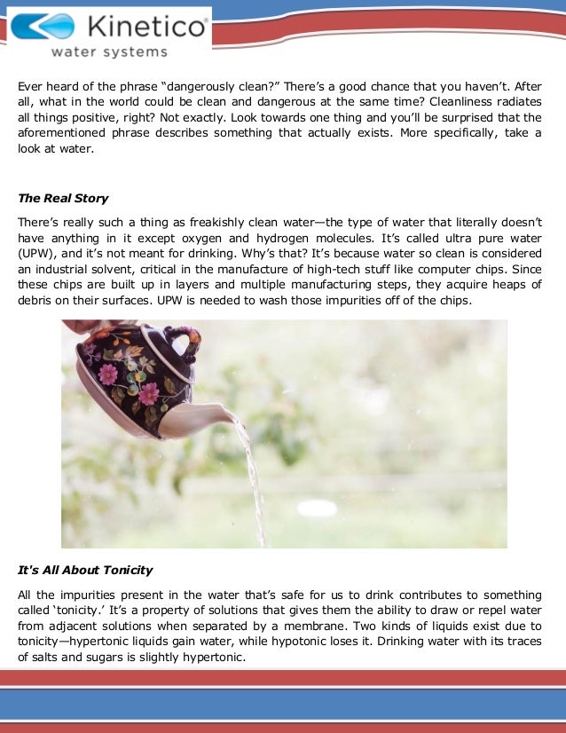 Can Water Be Too Clean to Drink?