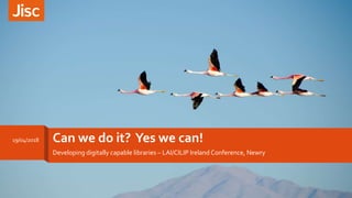 Can we do it? Yes we can!
Developing digitally capable libraries – LAI/CILIP Ireland Conference, Newry
19/04/2018
 