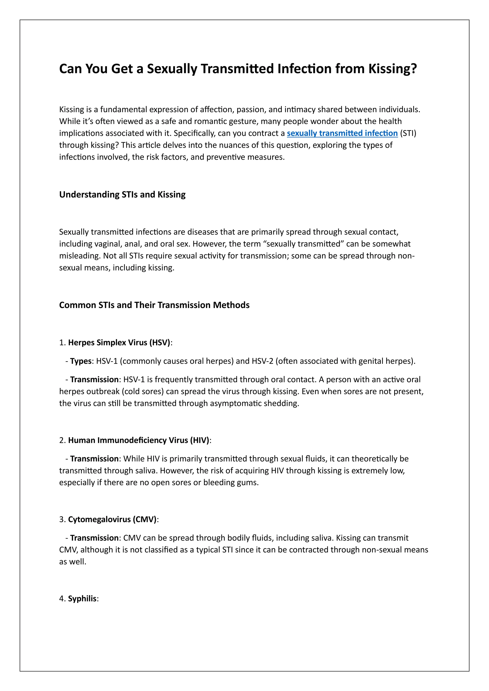 Can You Get a Sexually Transmitted Infection from Kissing.pdf