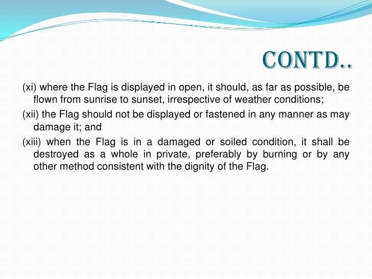 Can you hoist the national flag flag code of