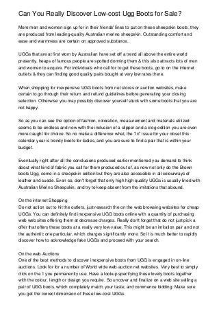 inexpensive uggs boots