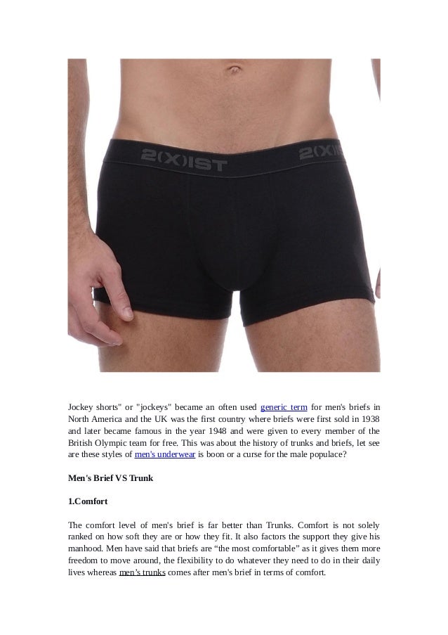 Can you spot the differences between mens briefs and trunks?