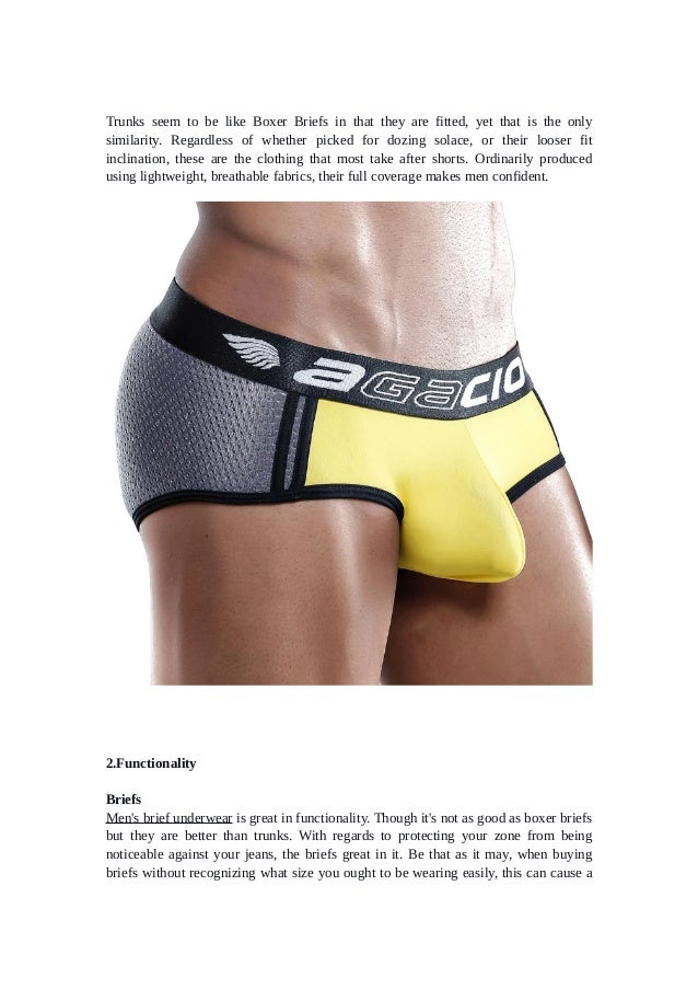 Can you spot the differences between mens briefs and trunks?