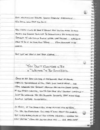 Handwritten: Can You Write A Letter Like This One