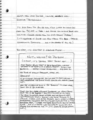 Handwritten: Can You Write A Letter Like This One