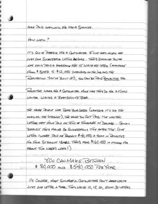 Handwritten: Can You Write A Letter Like This One