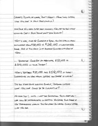 Handwritten: Can You Write A Letter Like This One