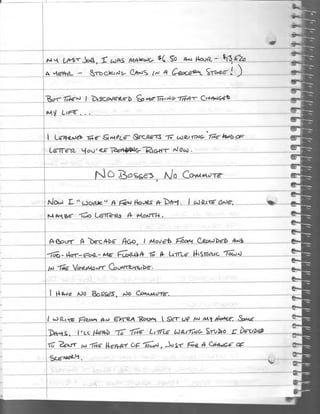 Handwritten: Can You Write A Letter Like This One