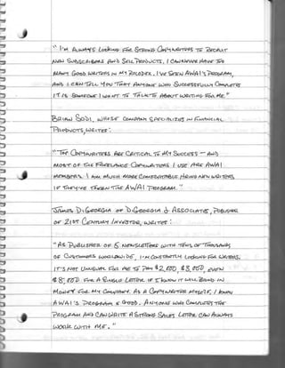 Handwritten: Can You Write A Letter Like This One