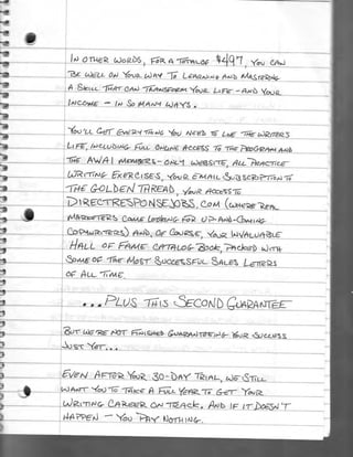 Handwritten: Can You Write A Letter Like This One