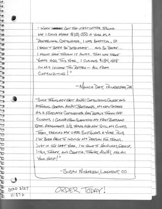 Handwritten: Can You Write A Letter Like This One