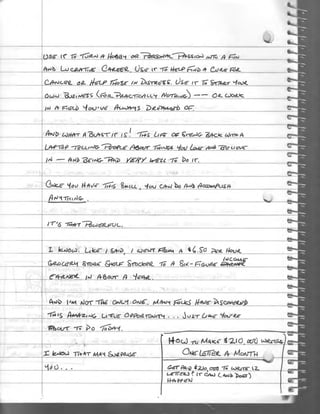 Handwritten: Can You Write A Letter Like This One