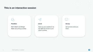 4 2022 © AppFolio, Inc. Conﬁdential
Panelists
Beth Gilbert and Breigh
Baker are joining us today.
Q & A
Send us your questions via
the Q&A box found in your
Zoom controls.
Survey
Let us know what you
think!
This is an interactive session
 