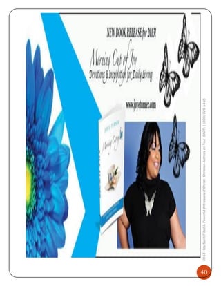 40

2013 Holy Spirit-Filled & Powerful Witnesses of Christ: Christian Authors on Tour (CAOT) | (800) 929-1418

 