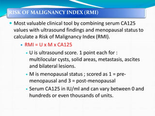 malignant ovarian tumour | PPTX