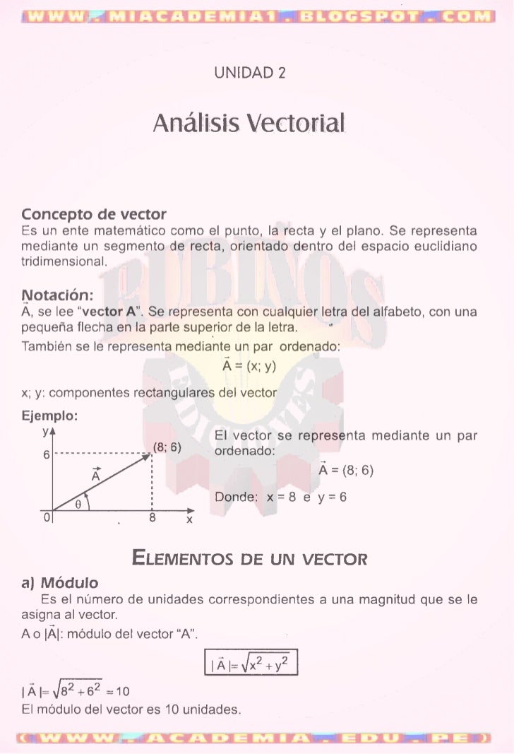 ANÁLISIS VECTORIAL