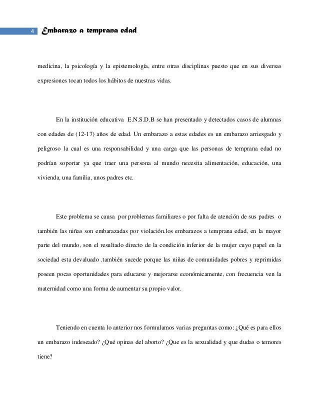 Embarazo A Temprana Edad Cap I