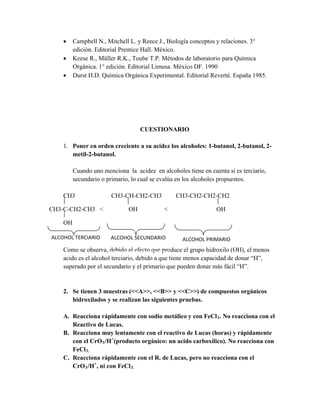 Cap. 9 Reacción de alcoholes y fenoles | PDF