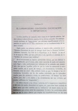 Lamarck, Interprete de la naturaleza, Beltrán, E. 1945. Cap.IV.