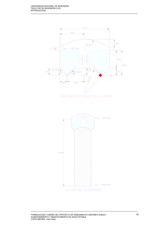 UNIVERSIDAD NACIONAL DE INGENIERIA
FACULTAD DE INGENIERIA CIVIL
INTRODUCCION
_____________________________________________________________________________________________________
_____________________________________________________________________________________________________
FORMULACION Y DISEÑO DEL PROYECTO DE SANEAMIENTO UNIPAMPA ZONA-9
ALMACENAMIENTO Y ABASTECIMIENTO DE AGUA POTABLE
LOPEZ MEDINA, Julio Cesar.
29
 