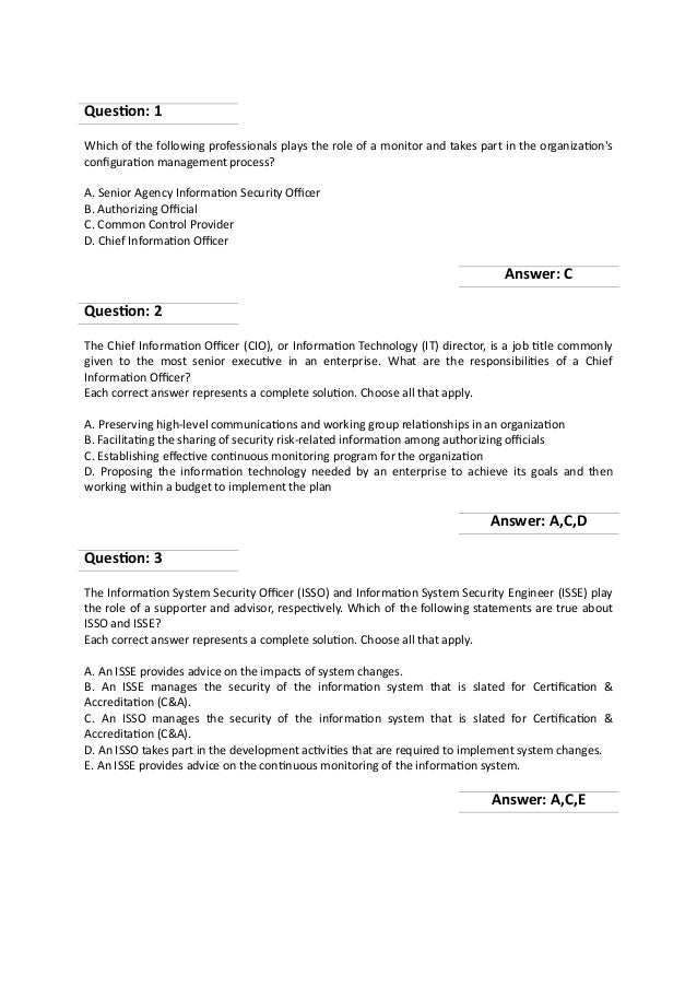 Cap -best Exam Practice Q&a For Kids CAP Exam Practice Qs As - (ISC)2 ...