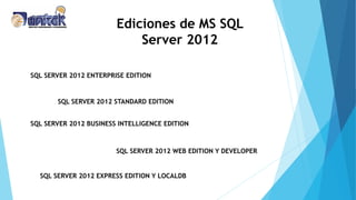 Comprehensive Overview of Microsoft SQL Server 2012 Features and ...