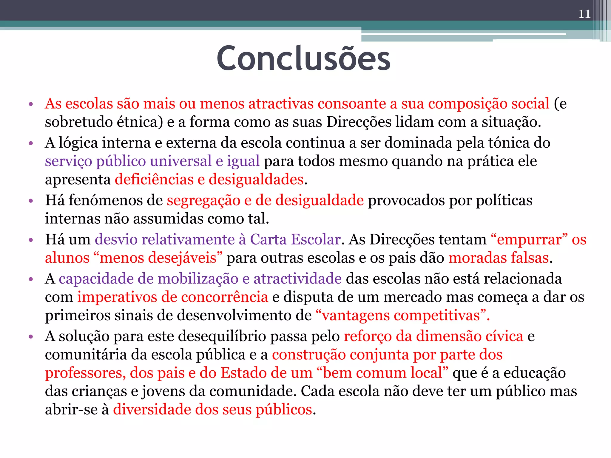 Interdependência entre escolas