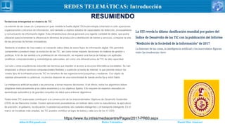 Daniel Díaz Ataucuriddiaz1610@gmail.com Redes Telemática
REDES TELEMÁTICAS: Introducción
https://www.itu.int/es/mediacentre/Pages/2017-PR60.aspx
 