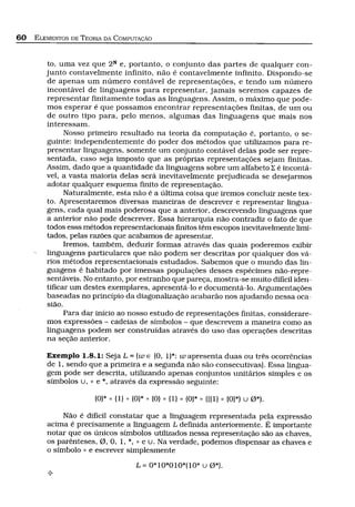 Capítulo do livro texto: Elementos de Teoria da Computação. Cortesia da Editora
