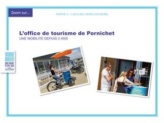 Zoom sur…
L’office de tourisme de Pornichet
UNE MOBILITE DEPUIS 2 ANS
PARTIE 2 - L’ACCUEIL HORS LES MURS
 