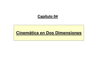 Capítulo 04



Cinemática en Dos Dimensiones
 