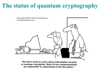 The status of quantum cryptography
 