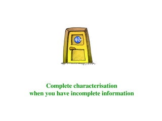Complete characterisation
when you have incomplete information
4b
4b
 