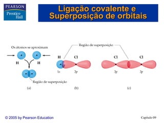 Ligação covalente e
                        Superposição de orbitais




© 2005 by Pearson Education                   Capítulo 09
 