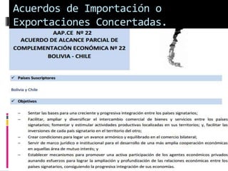 Acuerdos de Importación o
Exportaciones Concertadas.
 