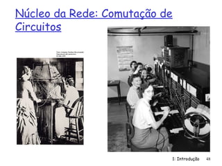 1: Introdução 48
Núcleo da Rede: Comutação de
Circuitos
 