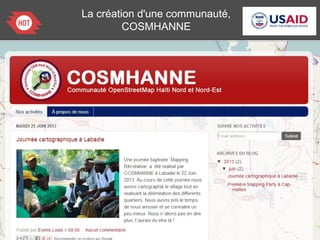 La création d'une communauté,
COSMHANNE
 