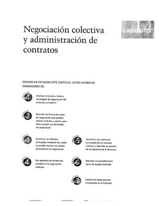 Cap 14 bohlander negociación colectiva y adm de contratos