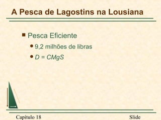 A Pesca de Lagostins na Lousiana


Pesca Eficiente
9,2
D

milhões de libras

= CMgS

Capítulo 18

Slide

 