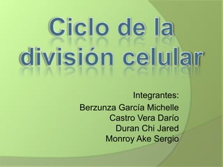 Integrantes:
Berzunza García Michelle
Castro Vera Darío
Duran Chi Jared
Monroy Ake Sergio
 