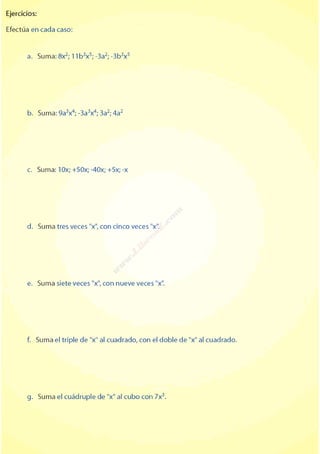 Ca`p 19 adición y sustracción de monomios 2