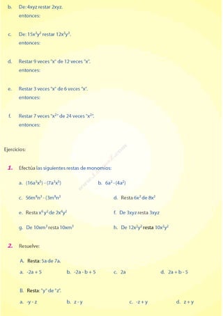 Ca`p 19 adición y sustracción de monomios 2