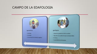 CAMPO DE LA EDAFOLOGIA
 