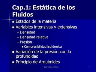 Cap1 estatica de los fluidos a | PPSX